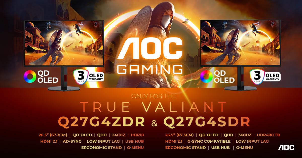 AOC GAMING Q27G4ZDR та Q27G4SDR — QD-OLED монітори нового покоління